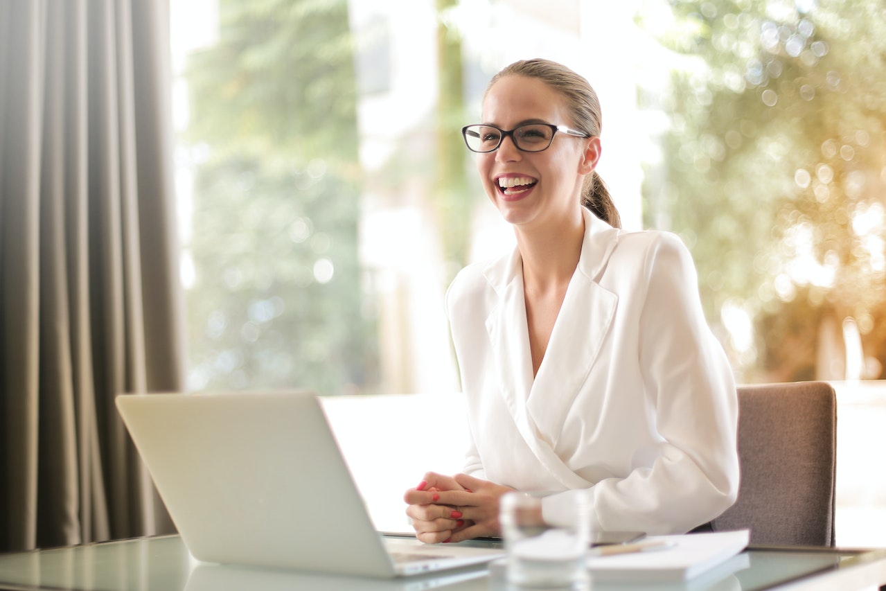 Woman happy about her tax savings